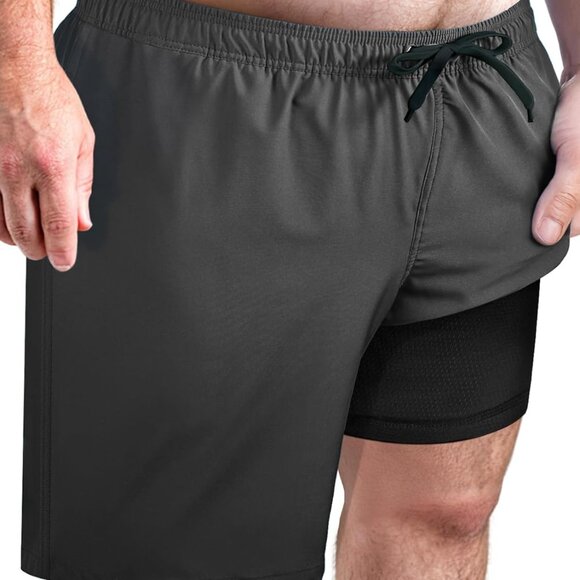 Men's Big and Tall Swim Trunks Plus Size Swimsuit for Men with Compression Liner